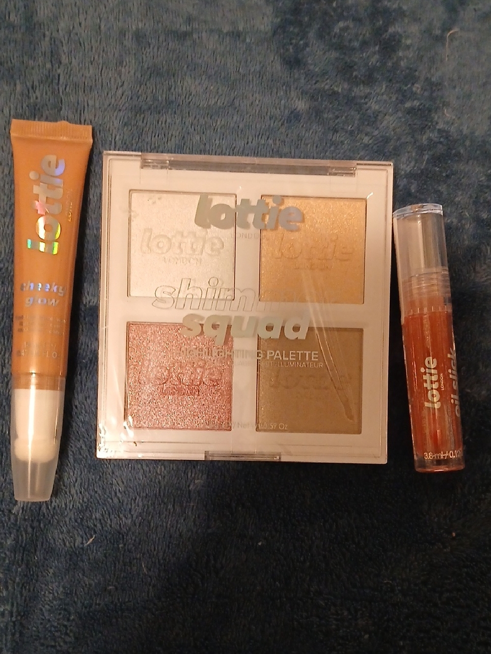 Lottie London Shimmer Squad Highlighting Palette & Gloss - Gold/Bronze